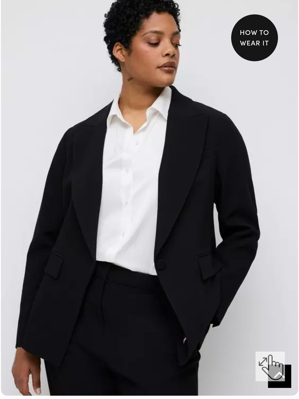 Torrid Stidio Twill Black Single-Button Blazer - Picture 5 of 8